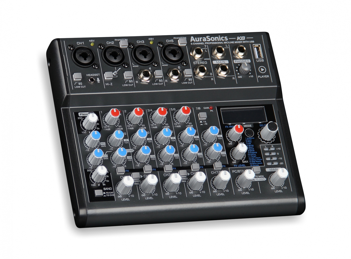 AuraSonics K8 компактный микшерный пульт в Усолье-Сибирском
