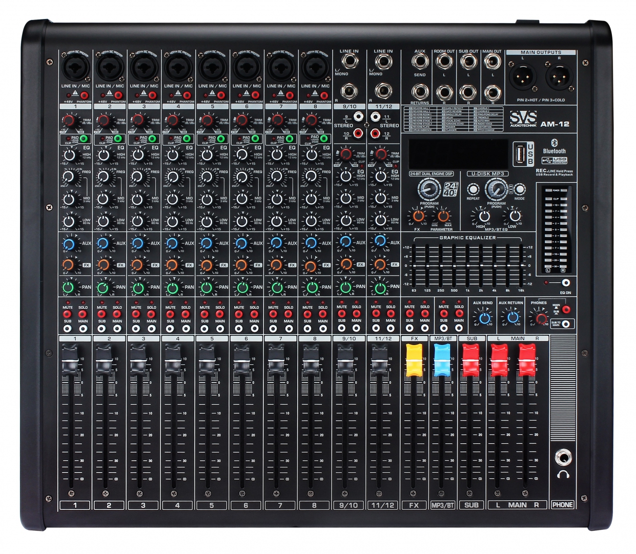 SVS Audiotechnik mixers AM-12 Микшерный пульт аналоговый, 12-канальный в Усолье-Сибирском