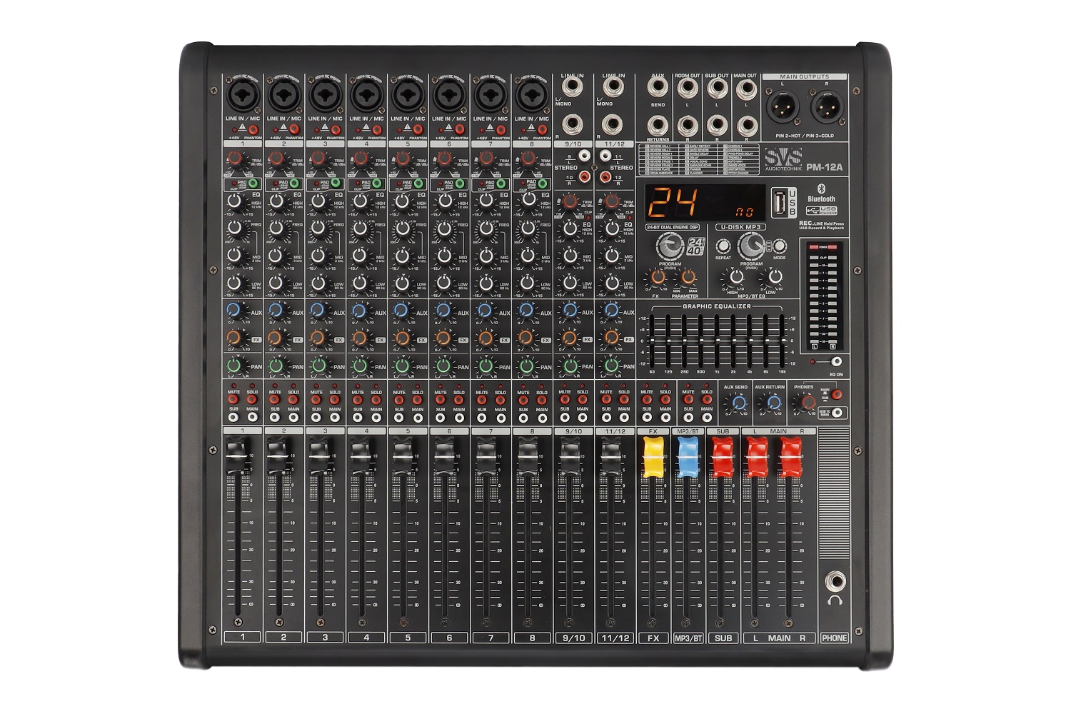 SVS Audiotechnik mixers PM-12A Активный аналоговый микшерный пульт, 12-канальный в Усолье-Сибирском